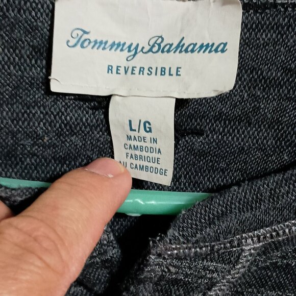 Tommy Bahama Reversible Men's Long Sleeve Knit Pullover Shirt Size Large Gray - Picture 6 of 11